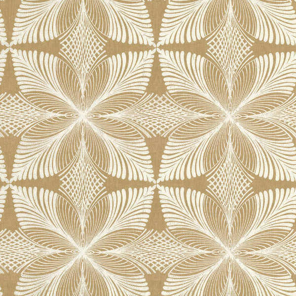 W3734-4 Gold | Kravet Design | Ronald Redding | Botanical & Floral Wallcovering Print