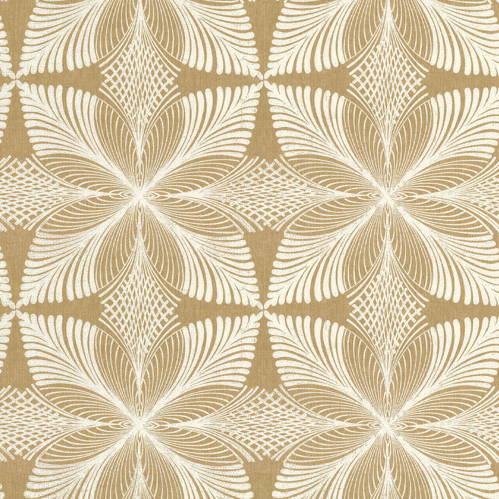 W3734-4 Gold | Kravet Design | Ronald Redding | Botanical & Floral Wallcovering Print