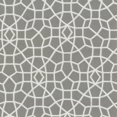 Kravet Design - W3735-21 Charcoal | Kravet Design | Ronald Redding |Geometric Wallcovering Print