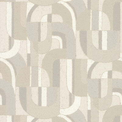 Kravet Design - W3736-16 Taupe | Kravet Design | Ronald Redding |Geometric Wallcovering Print