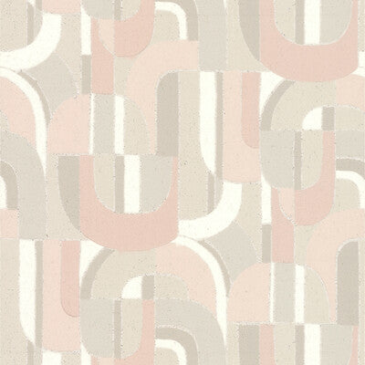 Kravet Design - W3736-17 Pink | Kravet Design | Ronald Redding |Geometric Wallcovering Print