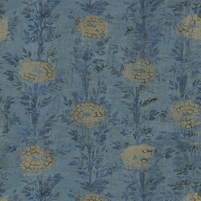 W3743-5 Blue | Kravet Design | Ronald Redding | Botanical & Floral Wallcovering Print