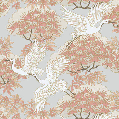 Kravet Design - W3751-12 Orange | Kravet Design | Ronald Redding | Flora & Fauna Wallcovering Print