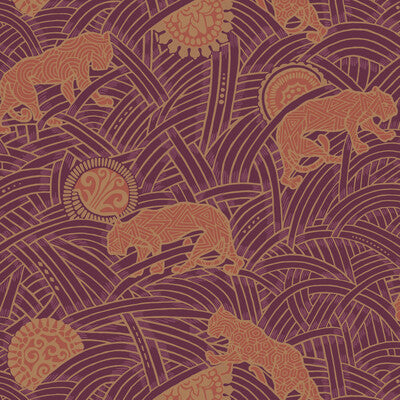 Kravet Design - W3753-10 Purple | Kravet Design | Ronald Redding | Animal/Insects Wallcovering Print