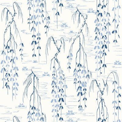 Kravet Design - W3754-5 Blue | Kravet Design | Ronald Redding | Botanical & Floral Wallcovering Print