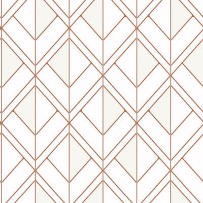 Kravet Design - W3758-12 Orange | Kravet Design |Geometric Wallcovering Print