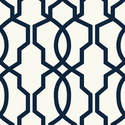 Kravet Design - W3760-50 Dark Blue | Kravet Design |Geometric Wallcovering Print