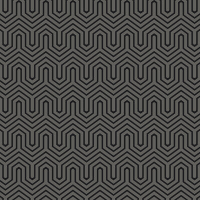 Kravet Design - W3761-8 Black | Kravet Design |Geometric Texture Wallcovering