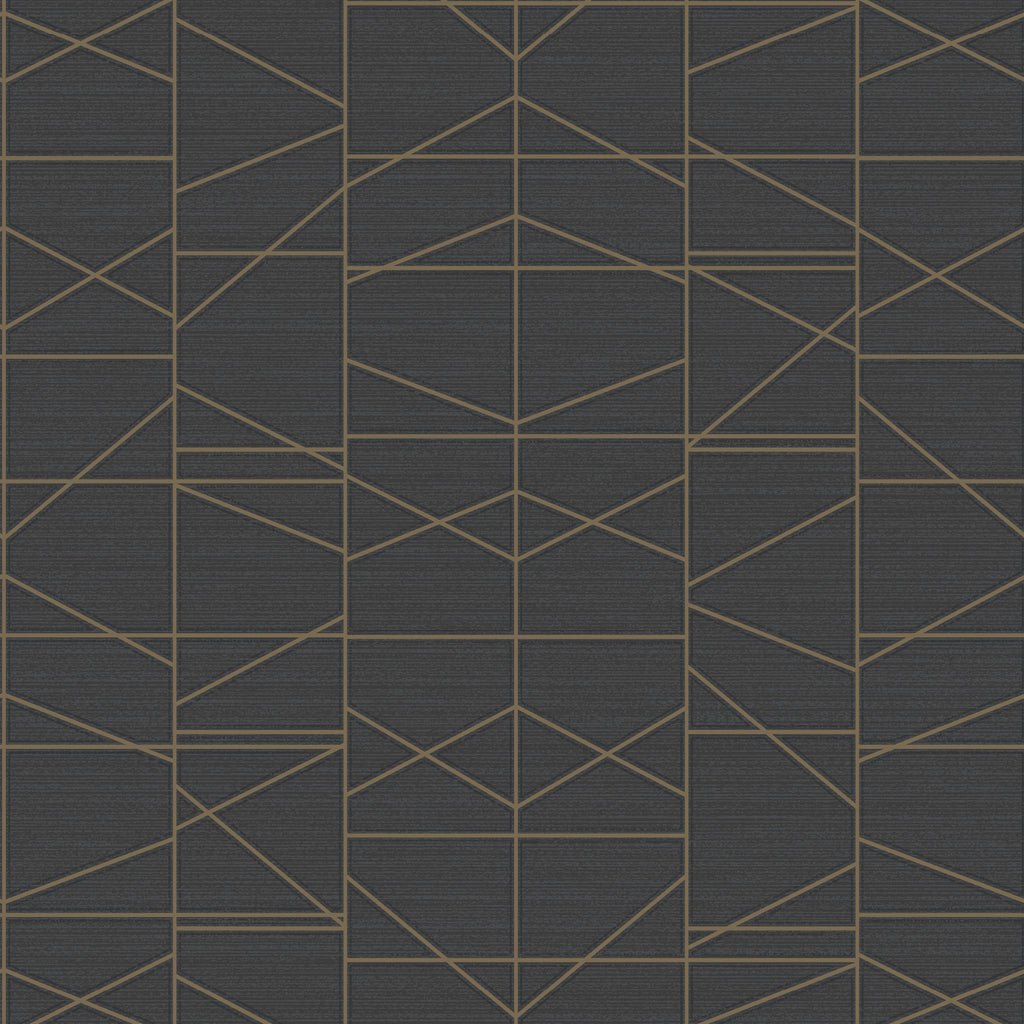 W3762-8 Gold | Kravet Design |Geometric Wallcovering Print