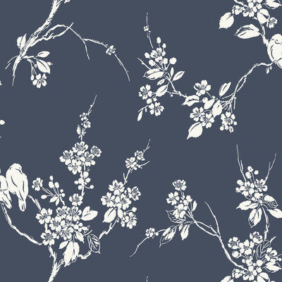 Kravet Design - W3773-50 Dark Blue Wallcovering | Kravet
