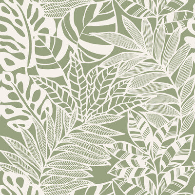 Kravet Design - W3774-3 Green | Kravet Design | Botanical & Floral Wallcovering Print