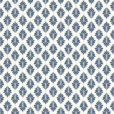 Kravet Design - W3777-50 Dark Blue | Kravet Design | Botanical & Floral Wallcovering Print