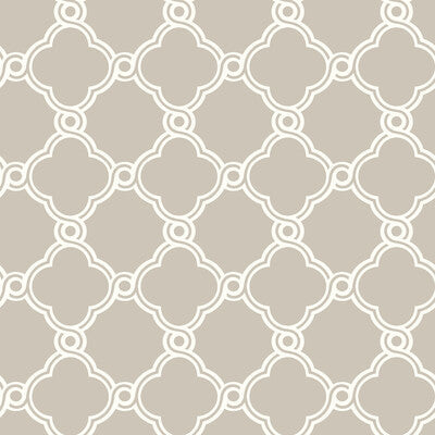 Kravet Design - W3779-106 Taupe | Kravet Design | Lattice/Scrollwork Wallcovering Print