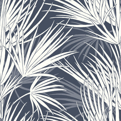 Kravet Design - W3781-50 Dark Blue | Kravet Design | Tropical Wallcovering Print