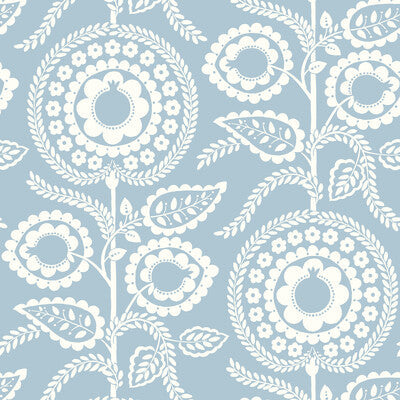 Kravet Design - W3783-5 Blue | Kravet Design | Botanical & Floral Wallcovering Print