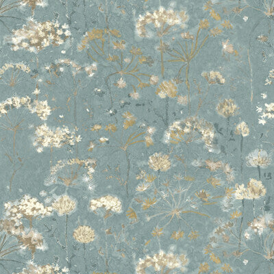 Kravet Design - W3785-5 Blue | Kravet Design | Candice Olson Collection | Botanical & Floral Wallcovering Print