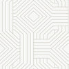 Kravet Design - W3798-101 White | Kravet Design | Candice Olson Collection |Geometric Wallcovering Print