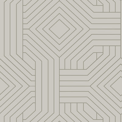 Kravet Design - W3798-11 Taupe | Kravet Design | Candice Olson Collection |Geometric Wallcovering Print