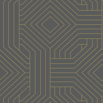 Kravet Design - W3798-21 Grey | Kravet Design | Candice Olson Collection |Geometric Wallcovering Print