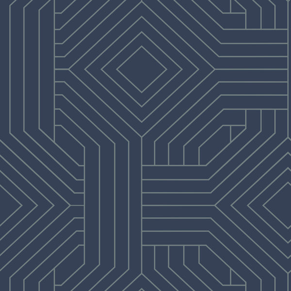 Kravet Design - Navy Wallcovering | Kravet
