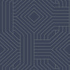 Kravet Design - W3798-50 Dark Blue | Kravet Design | Candice Olson Collection |Geometric Wallcovering Print