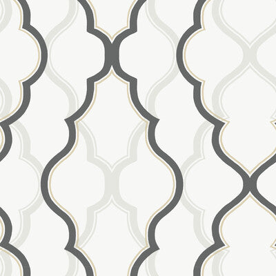 Kravet Design - W3799-101 White | Kravet Design | Candice Olson Collection |Damask Wallcovering Print