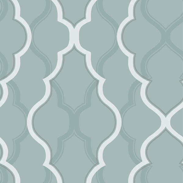 Kravet Design - W3799-35 Teal Wallcovering | Kravet