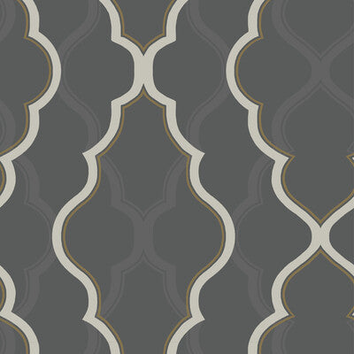 Kravet Design - W3799-8 Black | Kravet Design | Candice Olson Collection |Damask Wallcovering Print