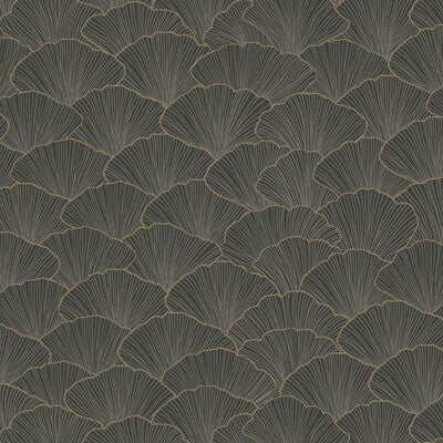 Kravet Design - W3802-21 Charcoal | Kravet Design | Candice Olson Collection |Chinoiserie Botanical & Floral Wallcovering Print