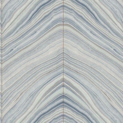 W3803-5 Blue | Kravet Design | Candice Olson Collection |Modern Wallcovering Print
