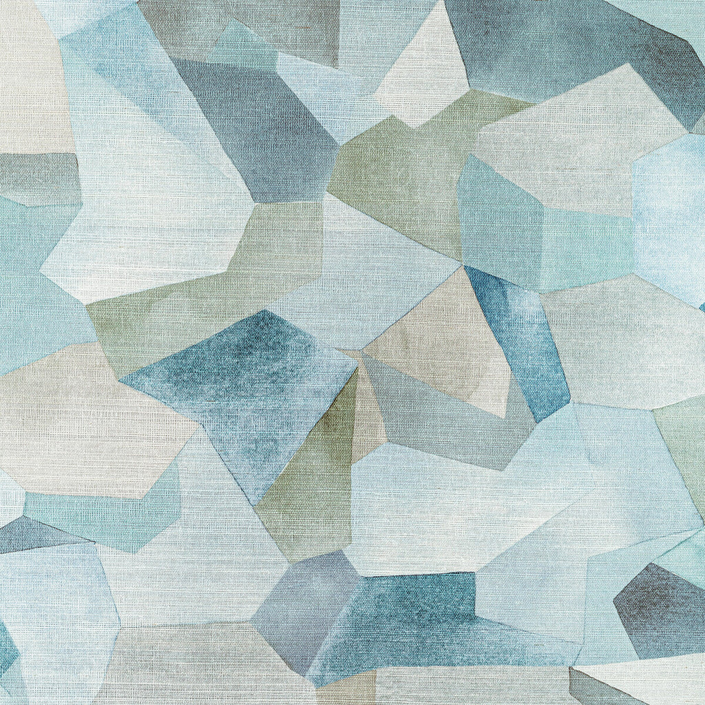 Tavoro Sisal - Seaglass Teal | Kravet Couture | Modern Luxe Wallcovering | Abstract Geometric Wallcovering Print