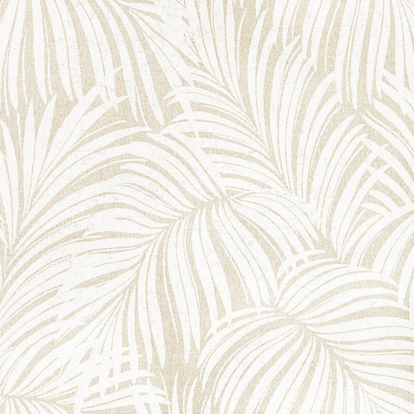 Leaf Paperweave - Pearl White | Kravet Couture | Modern Luxe Wallcovering | Botanical & Floral Tropical Wallcovering Print