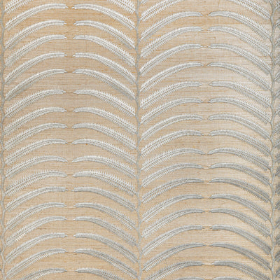 Plantae Emb Sisal - Grey Silver | Kravet Couture | Modern Luxe Wallcovering | Botanical & Floral Tropical Wallcovering Embroidery