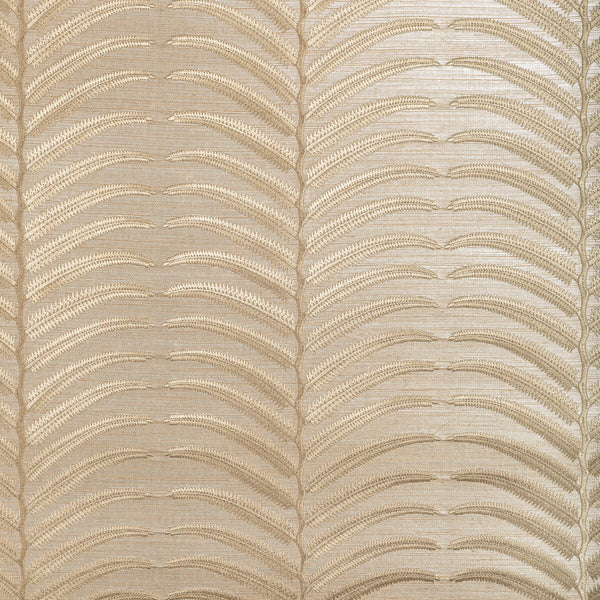 Plantae Emb Sisal - Sand Brown | Kravet Couture | Modern Luxe Wallcovering | Botanical & Floral Tropical Wallcovering Embroidery