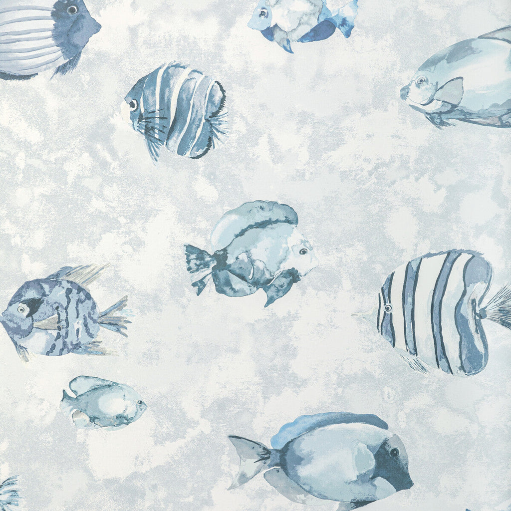 Great Reef Wp - Crystal Light Blue | Kravet Design | Jeffrey Alan Marks Seascapes | Animal/Insects Novelty Wallcovering Print
