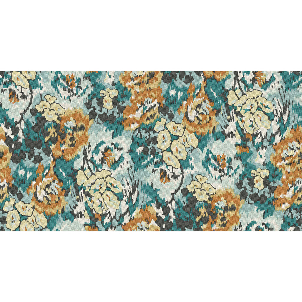 Flower Pot Wp - 10301 Teal | Kravet Couture | Missoni Home Wallcoverings 04 | Botanical & Floral Wallcovering Print