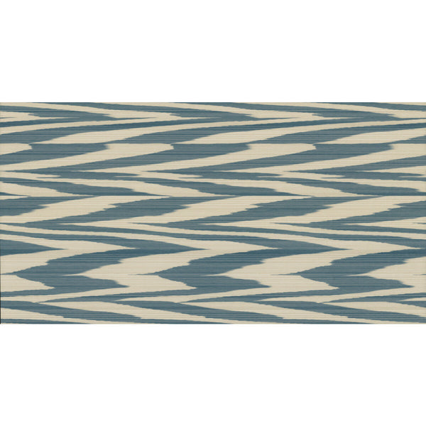 Flamed Zig Zag Wp - 10340 Blue | Kravet Couture | Missoni Home Wallcoverings 04 |Modern Ikat/Southwest/Kilims Wallcovering Print