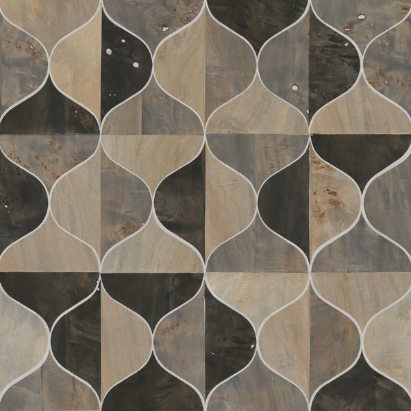 W3864-8 Black | Kravet Design | Candice Olson After Eight |Geometric Metallic Wallcovering Print