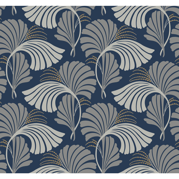 Kravet Design - W3867-50 Dark Blue Wallcovering | Kravet