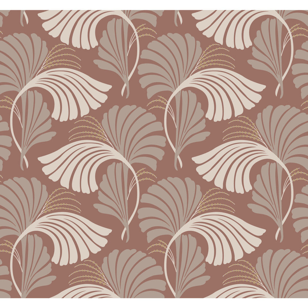 Kravet Design - W3867-77 Pink | Kravet Design | Candice Olson After Eight | Botanical & Floral Metallic Wallcovering Print