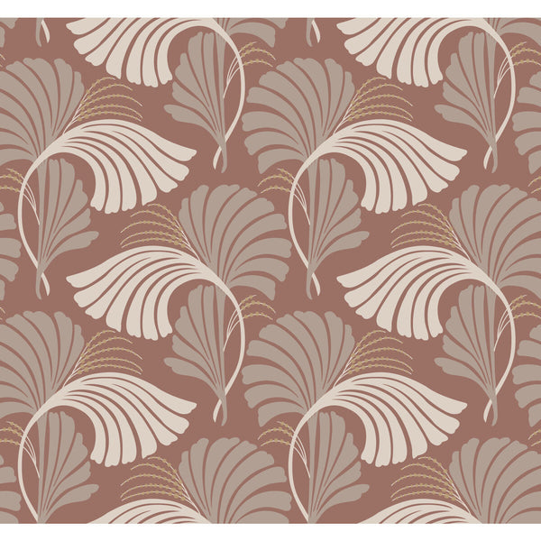 Kravet Design - W3867-77 Pink | Kravet Design | Candice Olson After Eight | Botanical & Floral Metallic Wallcovering Print