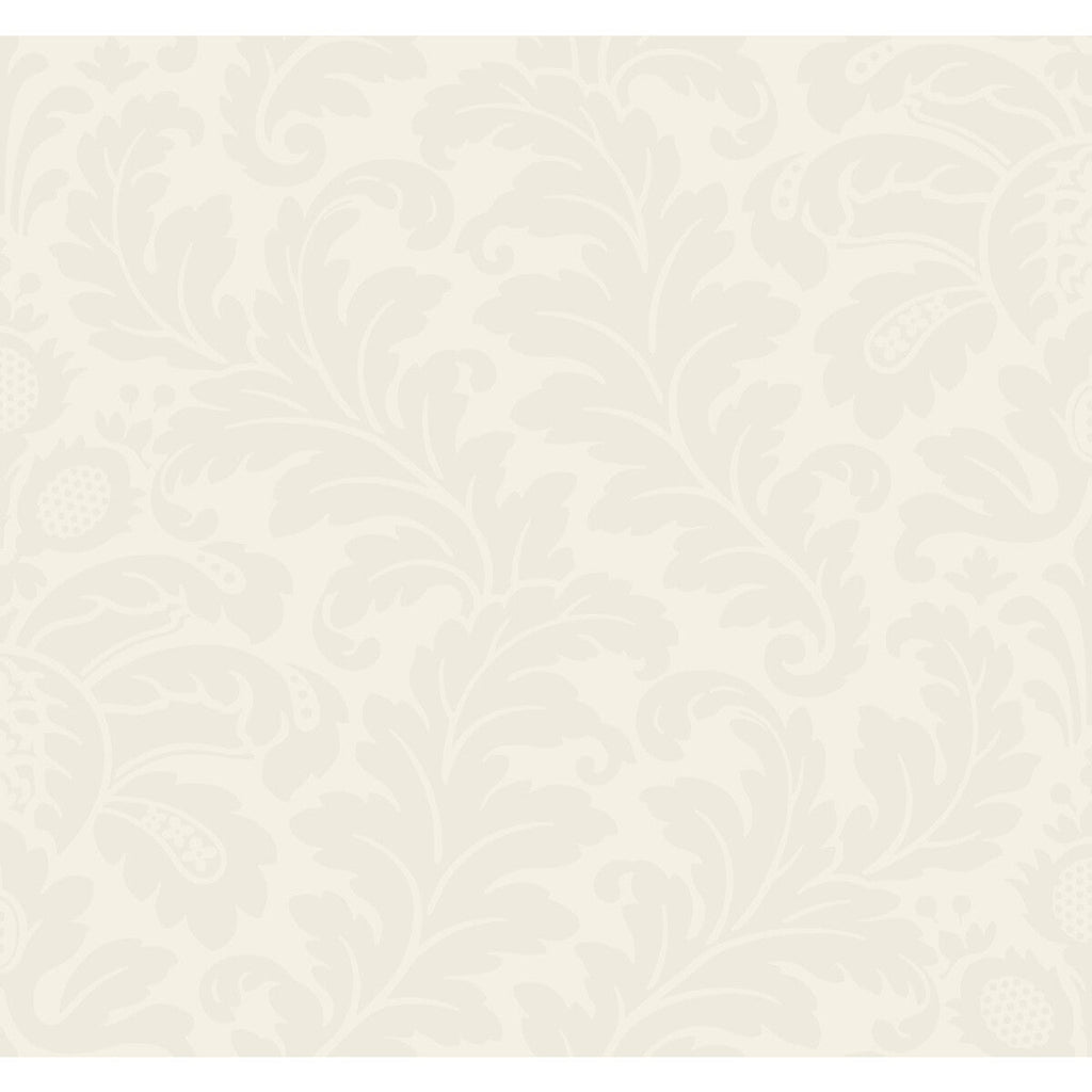 Kravet Design - W3868-106 White | Kravet Design | Candice Olson After Eight | Damask Wallcovering Print