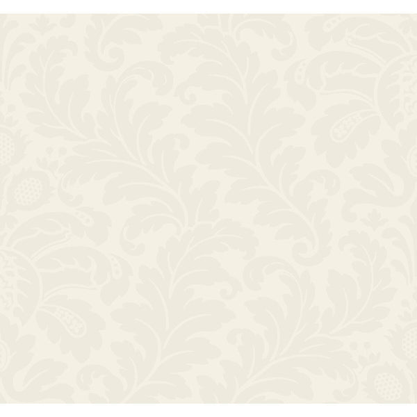 Kravet Design - W3868-106 White | Kravet Design | Candice Olson After Eight | Damask Wallcovering Print