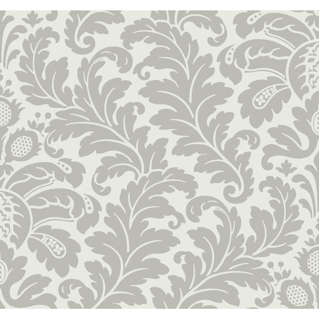 Kravet Design - W3868-1101 Grey | Kravet Design | Candice Olson After Eight | Damask Wallcovering Print