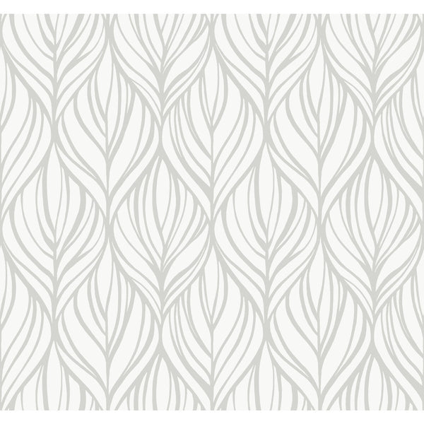 Kravet Design - W3869-1101 Grey | Kravet Design | Candice Olson After Eight |Modern Metallic Wallcovering Print