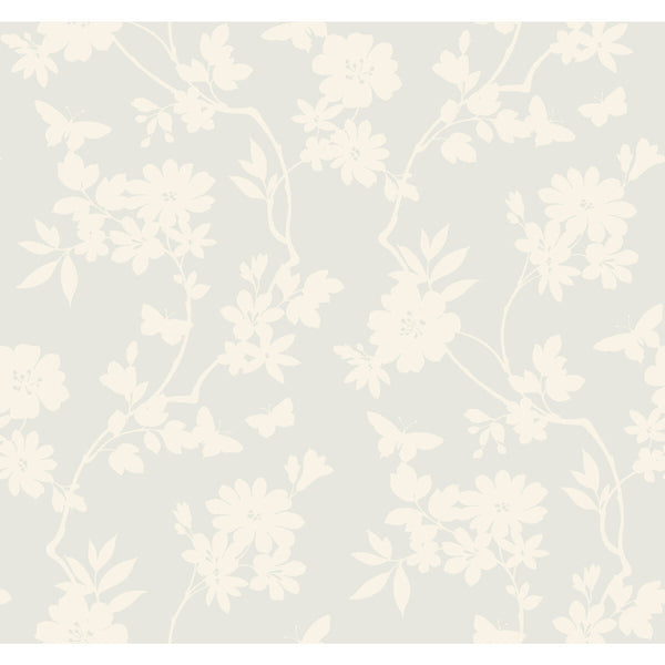 Kravet Design - W3870-106 Grey | Kravet Design | Candice Olson After Eight | Botanical & Floral Wallcovering Print