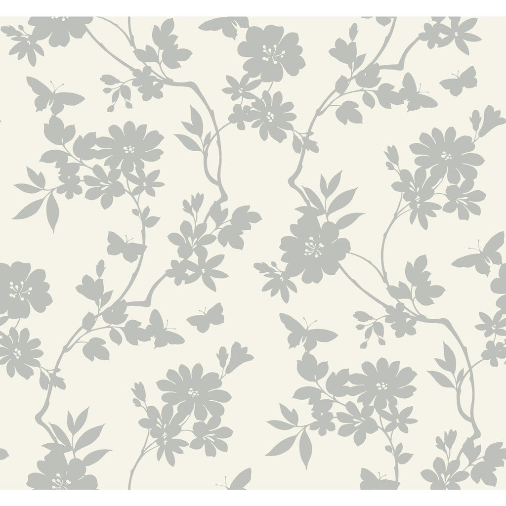 Kravet Design - W3870-11 Taupe | Kravet Design | Candice Olson After Eight | Botanical & Floral Wallcovering Print
