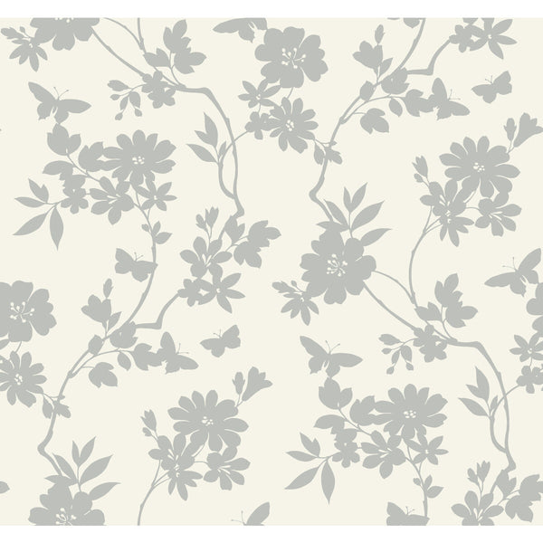 Kravet Design - W3870-11 Taupe | Kravet Design | Candice Olson After Eight | Botanical & Floral Wallcovering Print