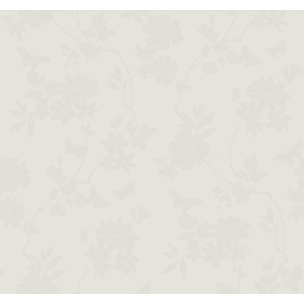 W3870-1 White | Kravet Design | Candice Olson After Eight | Botanical & Floral Wallcovering Print