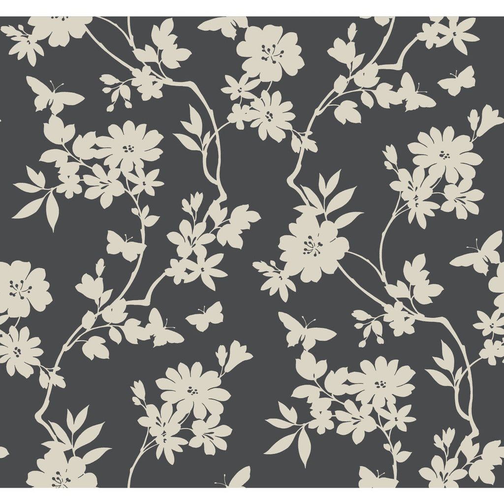 Kravet Design - W3870-21 Dark Blue | Kravet Design | Candice Olson After Eight | Botanical & Floral Wallcovering Print